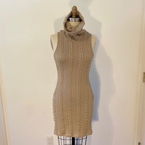 Cable Knit High Neck Sleeveless Dress 🍂
